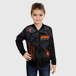 Бомбер детский KTM - плиты с эффектом свечения, цвет: 3D-черный — фото 2