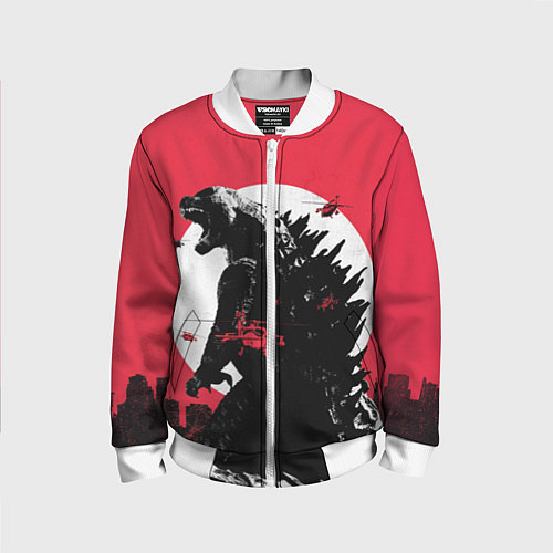 Детский бомбер Godzilla destroys the city / 3D-Белый – фото 1