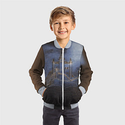 Бомбер детский Замок принцессы, цвет: 3D-серый — фото 2