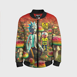 Детский бомбер Рик и Морти заблудились в мухоморном поле