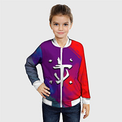 Бомбер детский Doom неоновые краски, цвет: 3D-белый — фото 2