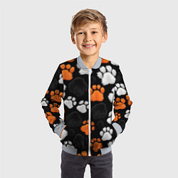 Бомбер детский Мохнатые лапки, цвет: 3D-серый — фото 2