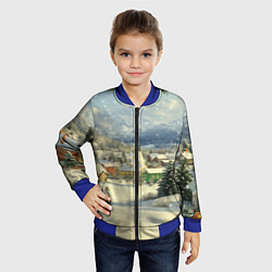 Бомбер детский Дух рождества, цвет: 3D-синий — фото 2