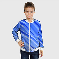 Бомбер детский Синий пластик, цвет: 3D-белый — фото 2