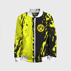 Бомбер детский Borussia краски текстура, цвет: 3D-белый