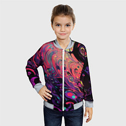 Бомбер детский Интерференционные цвета, цвет: 3D-серый — фото 2