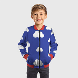 Бомбер детский Легкие облака, цвет: 3D-красный — фото 2