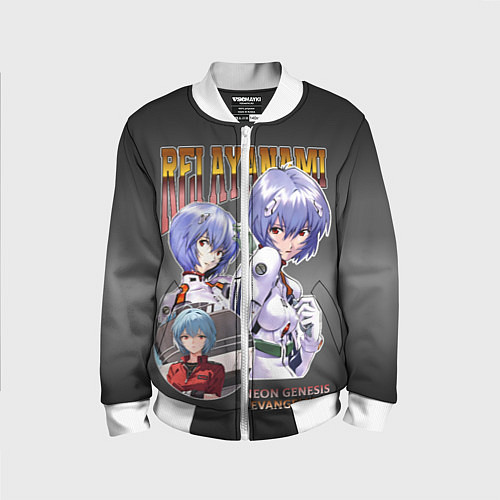 Детский бомбер Евангелион Аянами Рей / 3D-Белый – фото 1