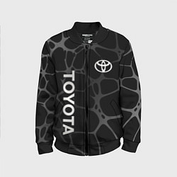 Бомбер детский Toyota - монохромный аква, цвет: 3D-черный