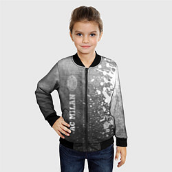 Бомбер детский AC Milan - grey gradient по-вертикали, цвет: 3D-черный — фото 2