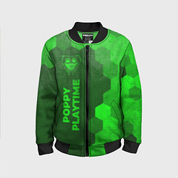 Бомбер детский Poppy Playtime - green gradient по-вертикали, цвет: 3D-черный