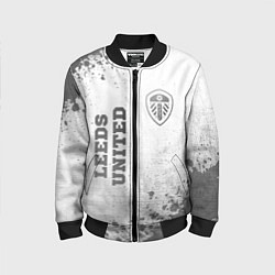 Бомбер детский Leeds United - white gradient вертикально, цвет: 3D-черный