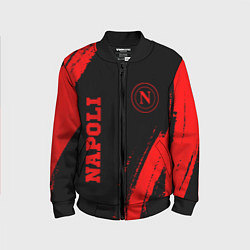 Бомбер детский Napoli - red gradient вертикально, цвет: 3D-черный