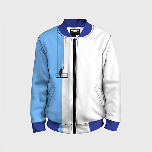 Детский бомбер Моляр красит стену / 3D-Синий – фото 1