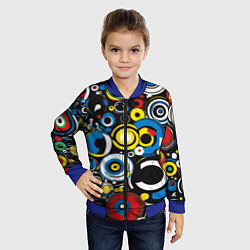 Бомбер детский Абстракция геометрическая, цвет: 3D-синий — фото 2