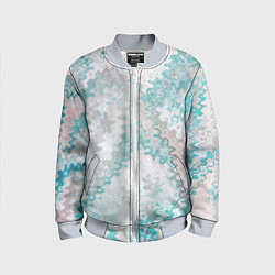 Бомбер детский Серо-бирюзовый абстрактный, цвет: 3D-серый