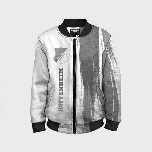 Детский бомбер Hoffenheim - white gradient по-вертикали / 3D-Черный – фото 1