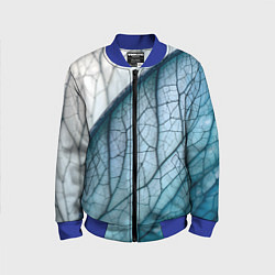 Бомбер детский Листья с прожилками, цвет: 3D-синий