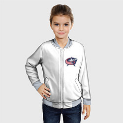 Бомбер детский Columbus blue jackets - Sergey Bobrovsky, цвет: 3D-серый — фото 2