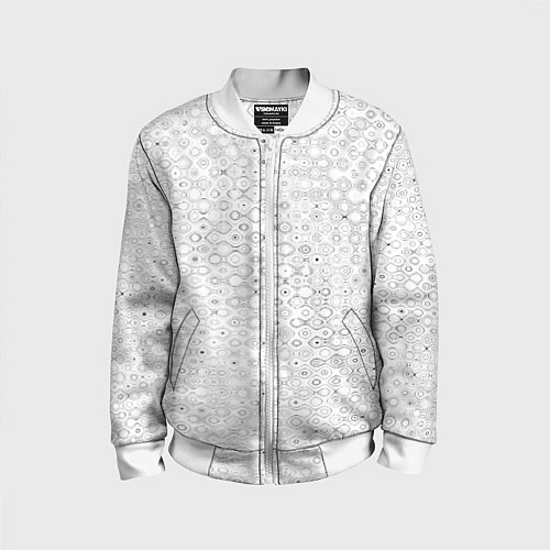 Детский бомбер Белый с абстрактным узором / 3D-Белый – фото 1