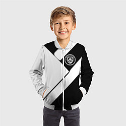 Бомбер детский Манчестер Юнайтед геометрия, цвет: 3D-белый — фото 2