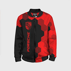 Детский бомбер Porsche - red gradient по-вертикали