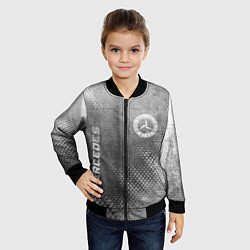 Бомбер детский Mercedes - grey gradient вертикально, цвет: 3D-черный — фото 2