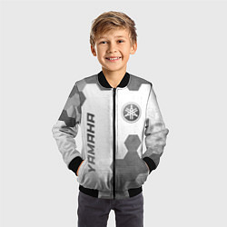 Бомбер детский Yamaha - white gradient вертикально, цвет: 3D-черный — фото 2