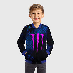Бомбер детский Monster energy броня, цвет: 3D-синий — фото 2