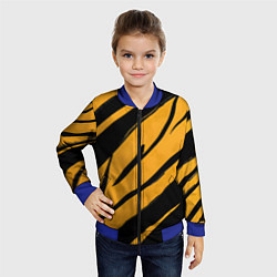 Бомбер детский Тигровый раскрас, цвет: 3D-синий — фото 2