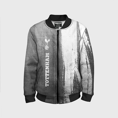 Детский бомбер Tottenham - grey gradient по-вертикали / 3D-Черный – фото 1