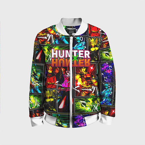 Детский бомбер Hunter x hunter neon anime / 3D-Белый – фото 1