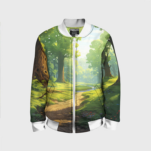Детский бомбер Fabulous forest / 3D-Белый – фото 1