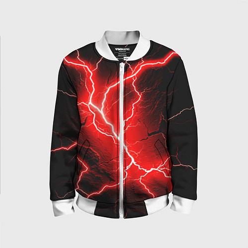 Детский бомбер Lightning / 3D-Белый – фото 1
