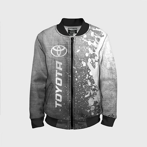 Детский бомбер Toyota - grey gradient по-вертикали / 3D-Черный – фото 1