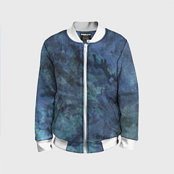 Бомбер детский Абстракция - dark blue sea stone, цвет: 3D-белый