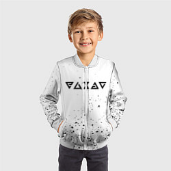 Бомбер детский Ведьмак брызги красок, цвет: 3D-белый — фото 2