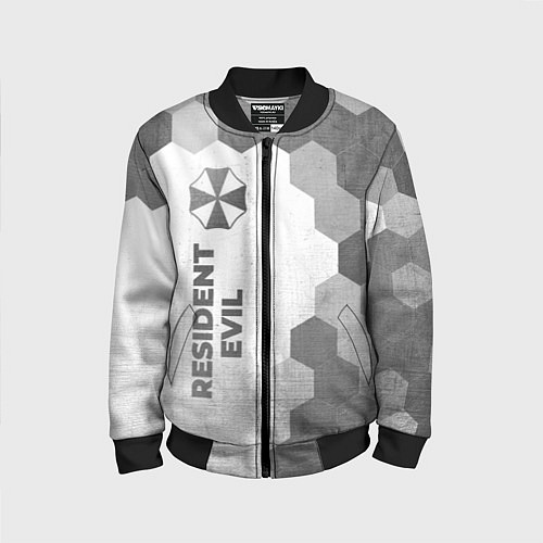 Детский бомбер Resident Evil - white gradient по-вертикали / 3D-Черный – фото 1