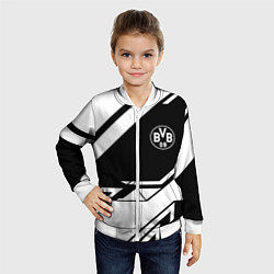 Бомбер детский Borussia geometry black, цвет: 3D-белый — фото 2