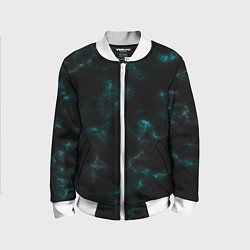 Бомбер детский Color black turquoise, цвет: 3D-белый