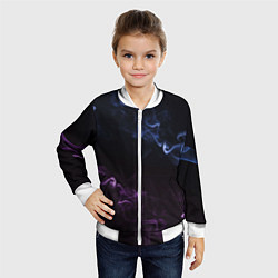 Бомбер детский Color black blue pink, цвет: 3D-белый — фото 2