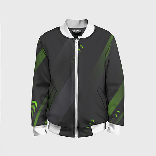 Детский бомбер Color black green / 3D-Белый – фото 1