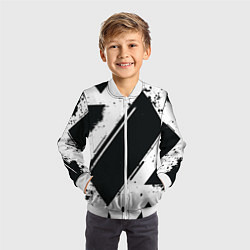 Бомбер детский Color black white, цвет: 3D-белый — фото 2