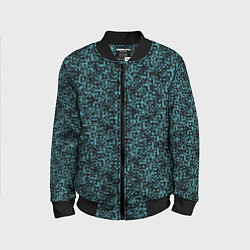 Бомбер детский Чёрным с синим абстрактная текстура, цвет: 3D-черный