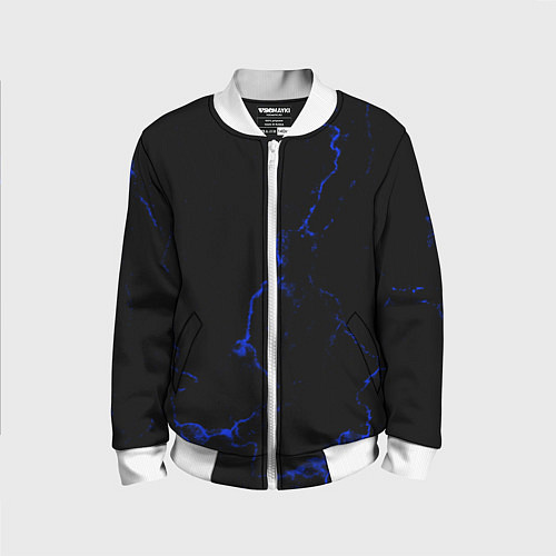 Детский бомбер Color black blue / 3D-Белый – фото 1