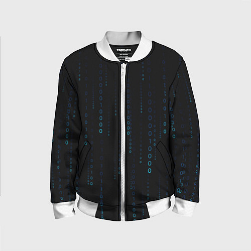 Детский бомбер Color black blue / 3D-Белый – фото 1