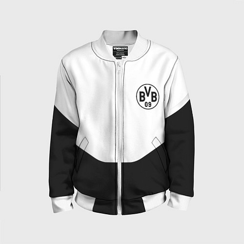 Детский бомбер Borussia geometry / 3D-Белый – фото 1