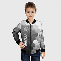 Бомбер детский BMW - grey gradient по-вертикали, цвет: 3D-черный — фото 2