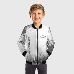 Бомбер детский Chevrolet - white gradient вертикально, цвет: 3D-черный — фото 2