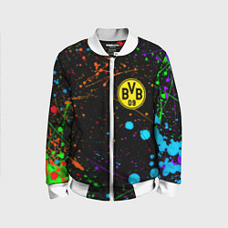 Детский бомбер Borussia neon splash